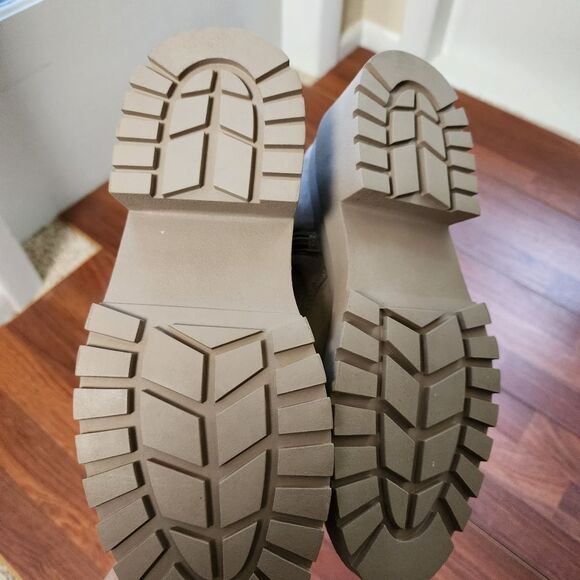 Steve Madden Mavina Tan Leather Suede Combat Boot 10 NIB - Picture 8 of 10